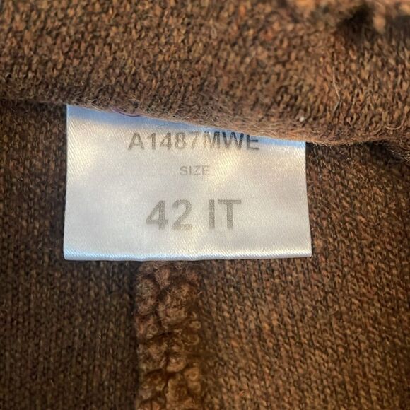 Harris Wharf London Women's Double-Breasted Wool Bouclé Coat Brown Size 4/6 - Picture 7 of 8